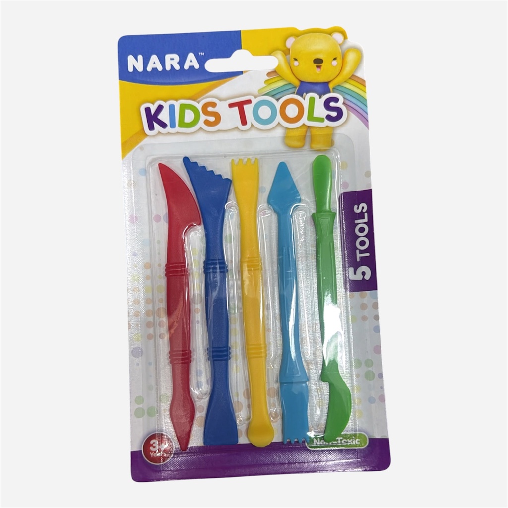 NARA Kids Plastic Sculpting Tool Set x 5