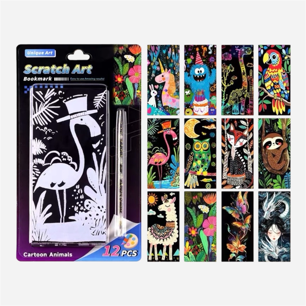 OVJ Scratch Art Bookmart Kit - Zoo Animals