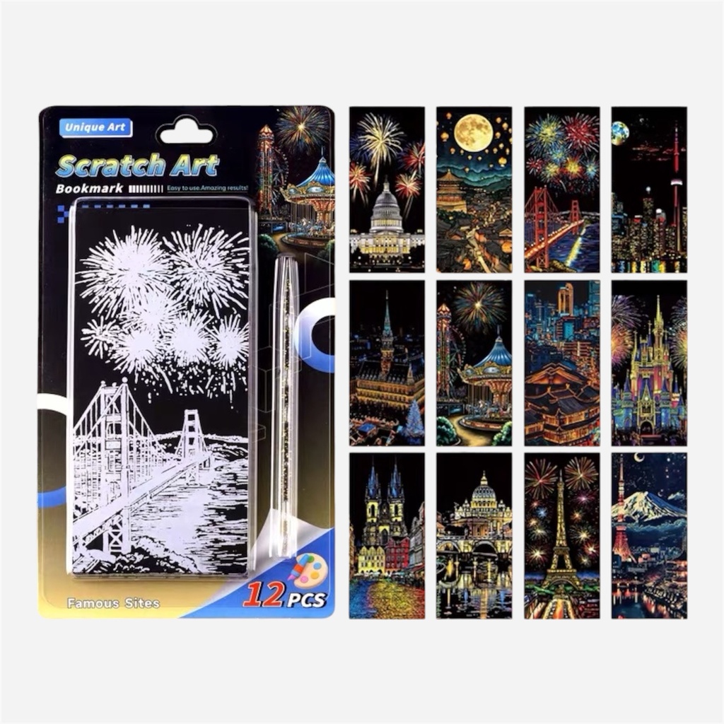 OVJ Scratch Art Bookmart Kit - wa city Night Scenes