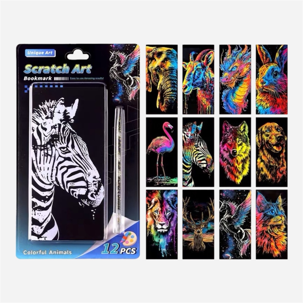 OVJ Scratch Art Bookmart Kit - Animals