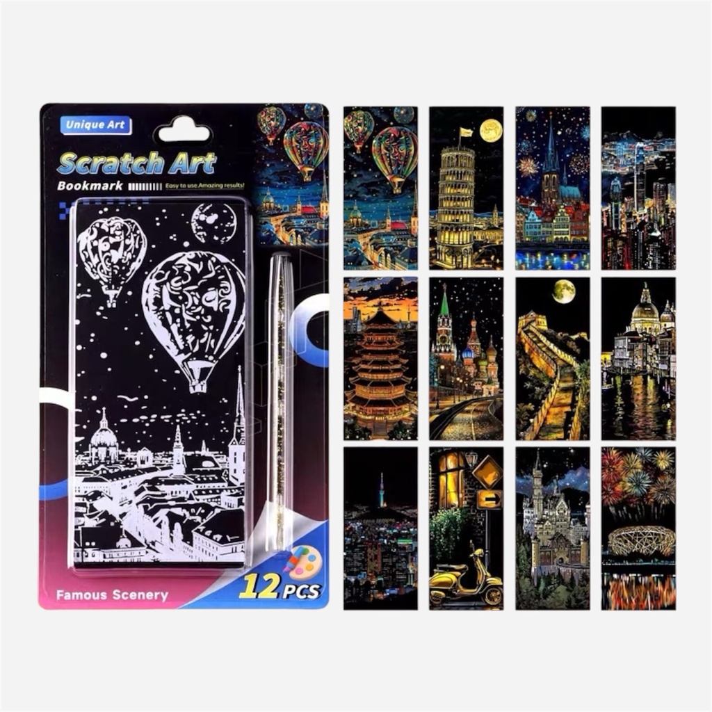 OVJ Scratch Art Bookmart Kit - Beautiful Cityscapes