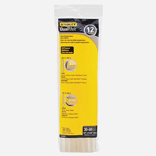 STANLEY Dualmelt Hot Glue Stick 12mm x 254mm x 12