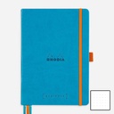 RHODIA White Paper Hardcover Dot Goal Book 90gsm A5 x 120 Turquoise Blue