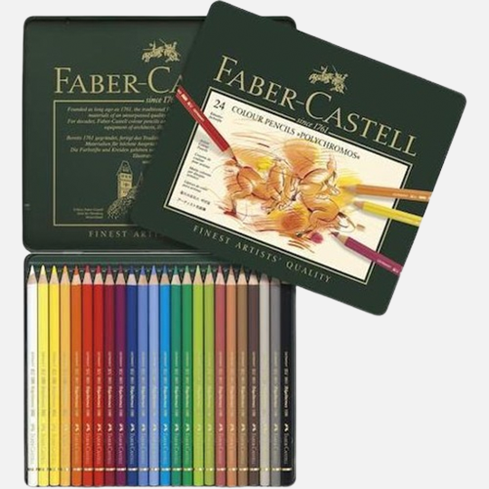 FABER-CASTELL Polychromos Color Pencil Set x 24