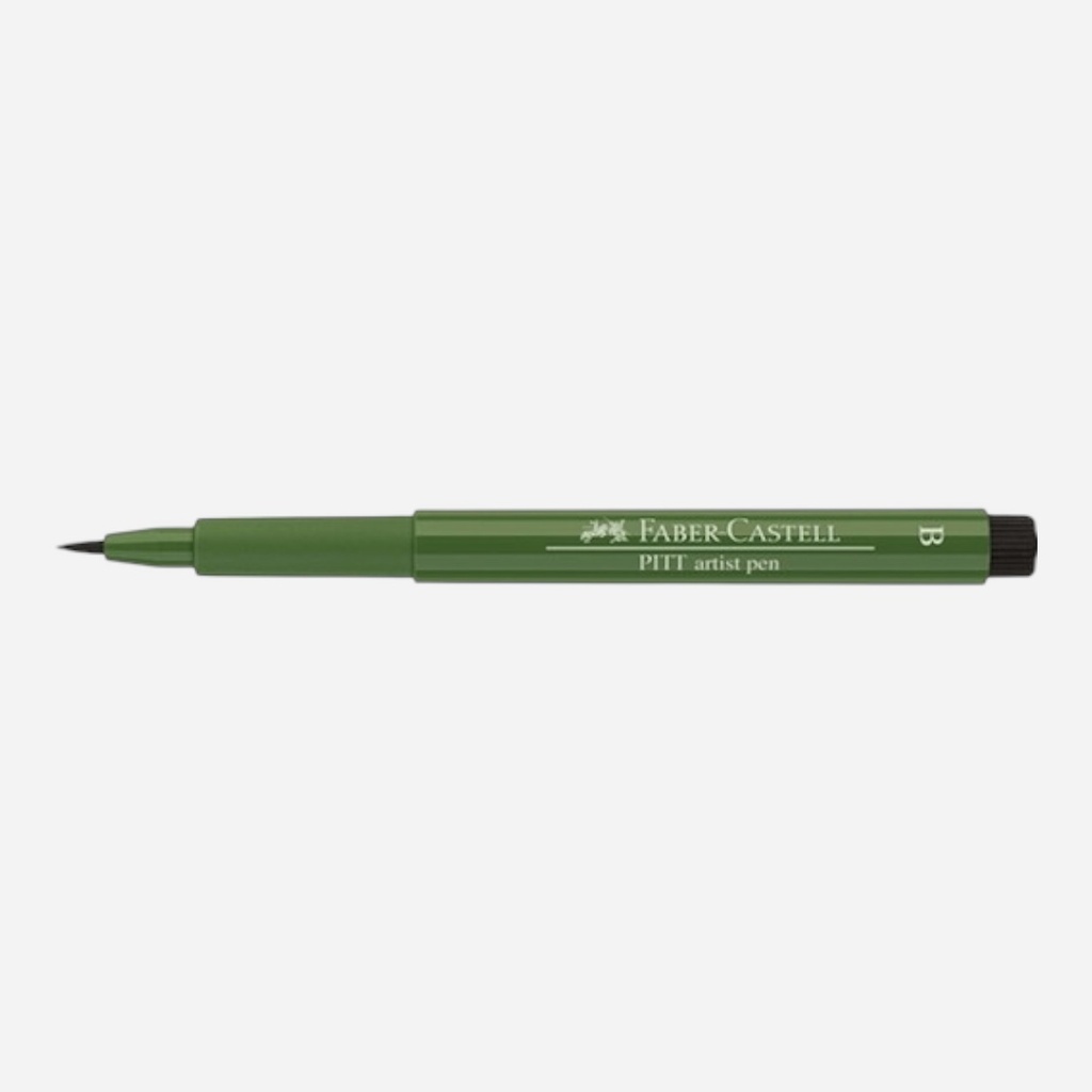 FABER-CASTELL Pitt Brush Pen Permanent Green Olive