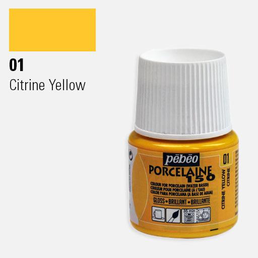 PEBEO Porcelaine Paint 45ml 01 Citrine Yellow