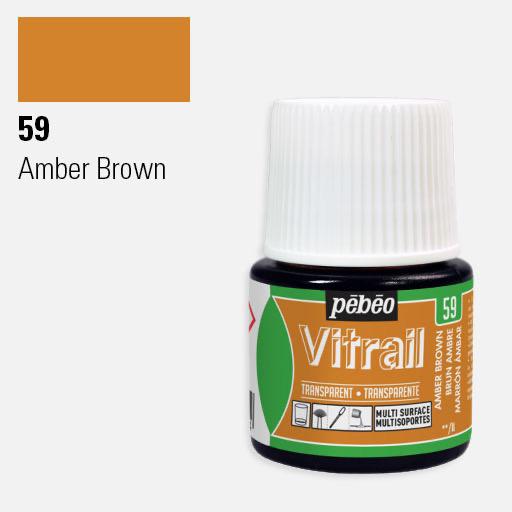 PEBEO Vitrail Glass Paint 45ml Amber Brown