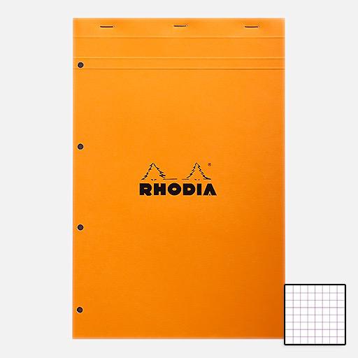 RHODIA Basics Punched Graph Notepad 80gsm A4+ x 80 Orange