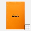 RHODIA Basics Punched Graph Notepad 80gsm A4+ x 80 Orange