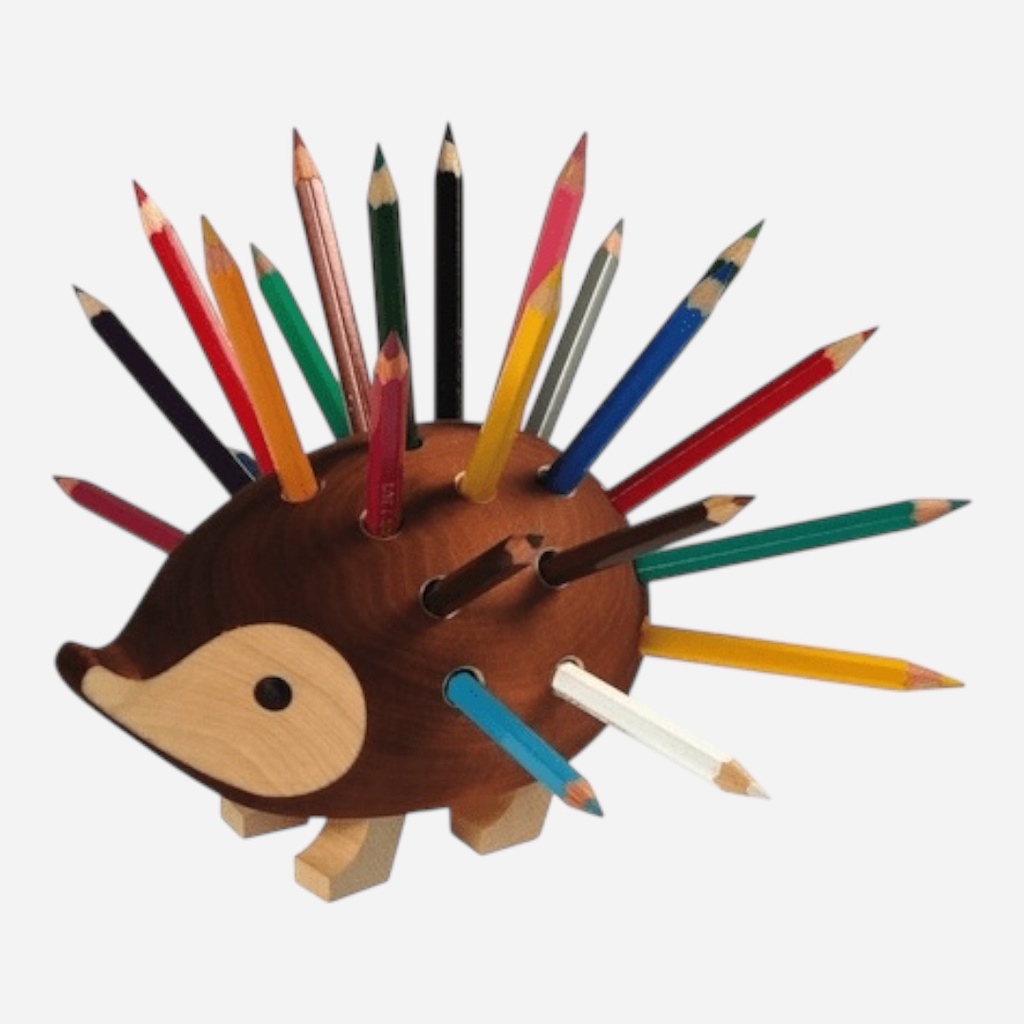 KOH-I-NOOR Wooden Hedgehog For 24 Pencils Brown