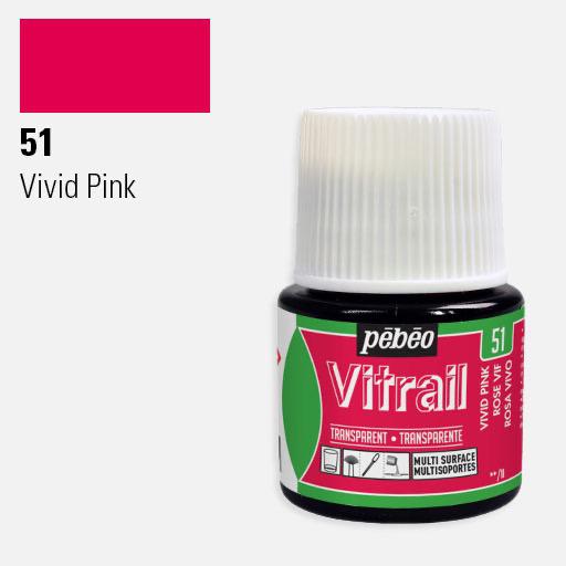 PEBEO Vitrail Glass Paint 45ml Vivid Pink