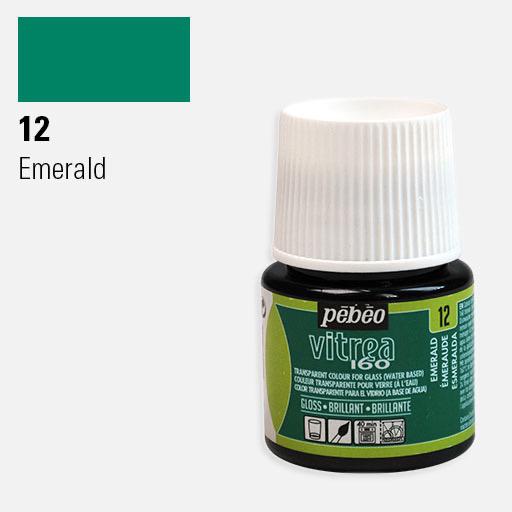 PEBEO Vitrea 160 Water-Based Glass Paint 45ml 12 Emerald
