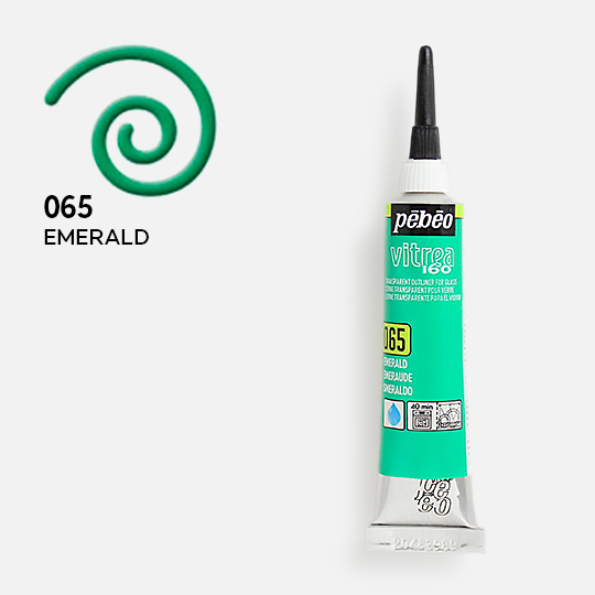 PEBEO Vitrea 160 Glass Outliner 20ml Emerald