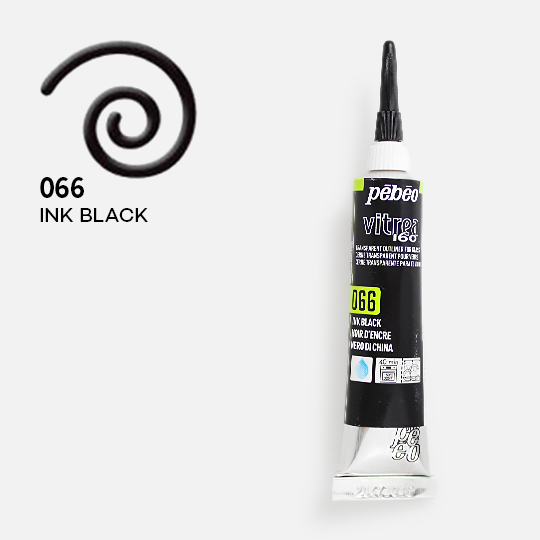 PEBEO Vitrea 160 Glass Outliner 20ml Ink Black
