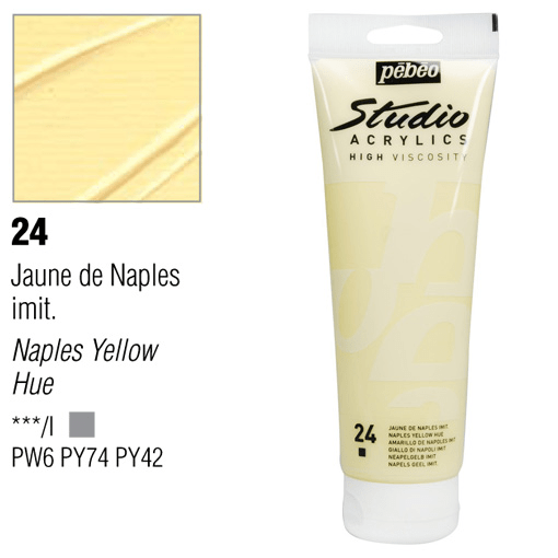 PEBEO Studio Acrylic 250ml 24 Naples Yellow Hue