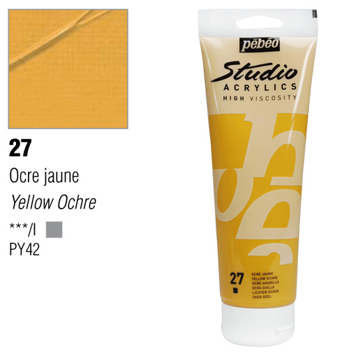 PEBEO Studio Acrylic 250ml 27 Yellow Ochre