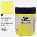 PEBEO Studio Acrylic Paint 500ml 22 Lemon Cadmium Yellow Hue