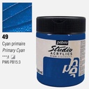 PEBEO Studio Acrylic Paint 500ml 49 Opaque Primary Cyan