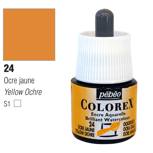 PEBEO Colorex Watercolor Ink 45ml 24 Yellow Ochre