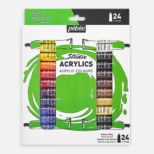 PEBEO Studio Acrylic Paint 12ml Set x 24