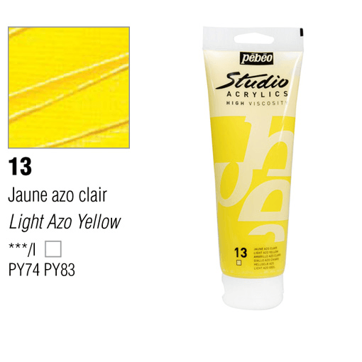 PEBEO Studio Acrylic 100ml 13 Light Azo Yellow