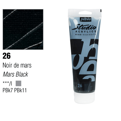 PEBEO Studio Acrylic 100ml 26 Mars Black