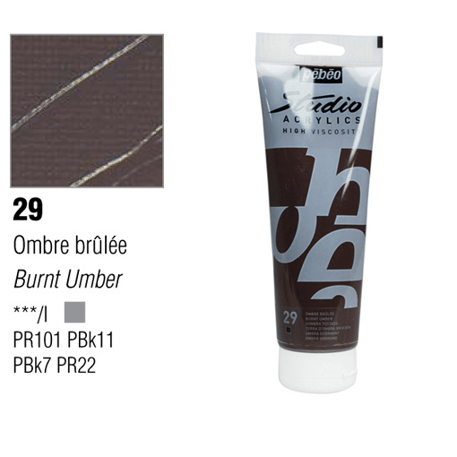 PEBEO Studio Acrylic 100ml 29 Burnt Umber