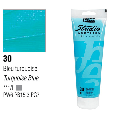PEBEO Studio Acrylic 100ml 30 Turquoise Blue