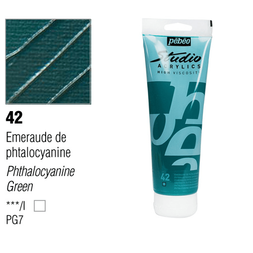 PEBEO Studio Acrylic 100ml 42 Phthalocyanine Emerald