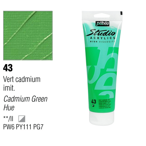 PEBEO Studio Acrylic 100ml 43 Cadmium Green Hue