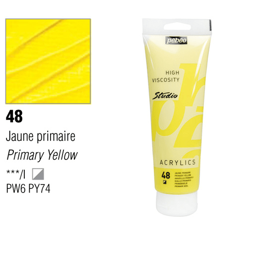 PEBEO Studio Acrylic 100ml 48 Opaque Primary Yellow