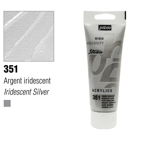 PEBEO Studio Acrylic 100ml 351 Iridescent Silver