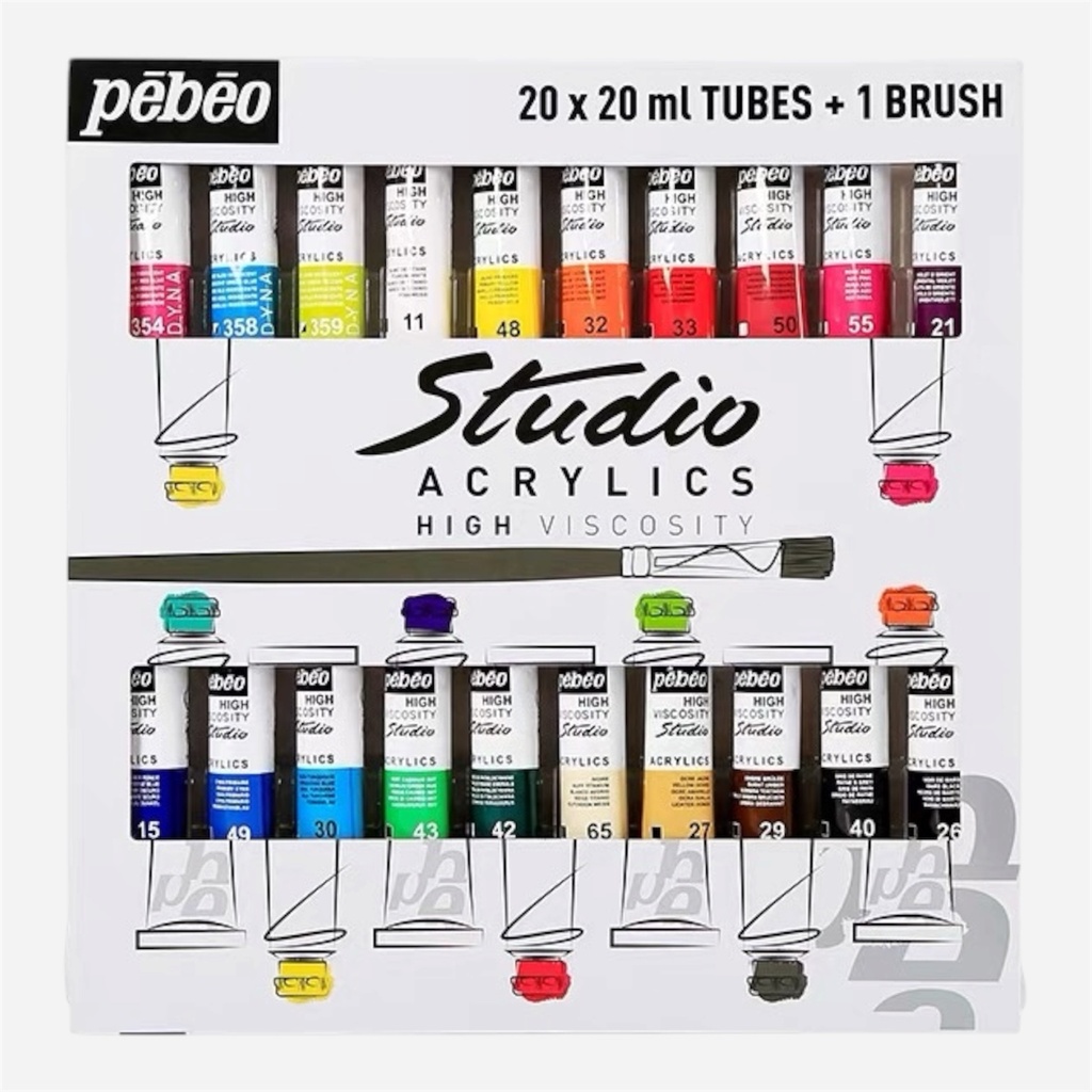PEBEO Studio Acrylic 20ml Set x 20