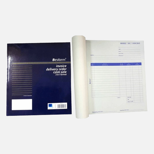 A'ZONE Besform Invoice/Delivery Order/Cash Sale x 25 x 3