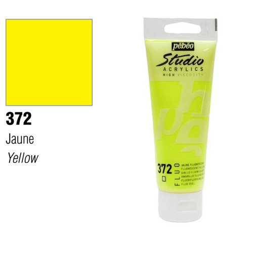 PEBEO Studio Acrylic 100ml 372 Fluorescent Yellow