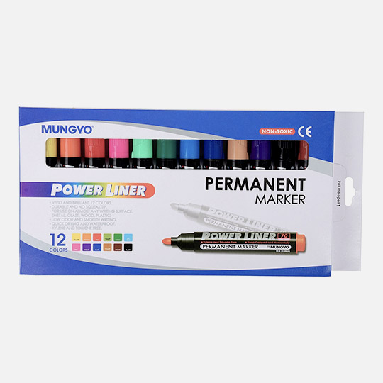 MUNGYO Power Liner Permanent Marker Set x 12