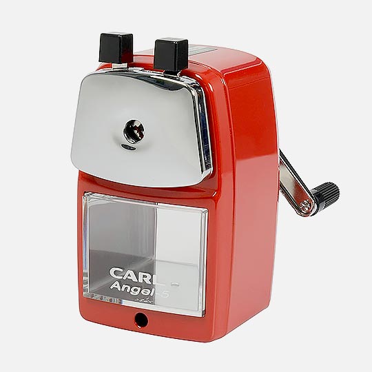 CARL Angel-5 Rotary Pencil Sharpener Red