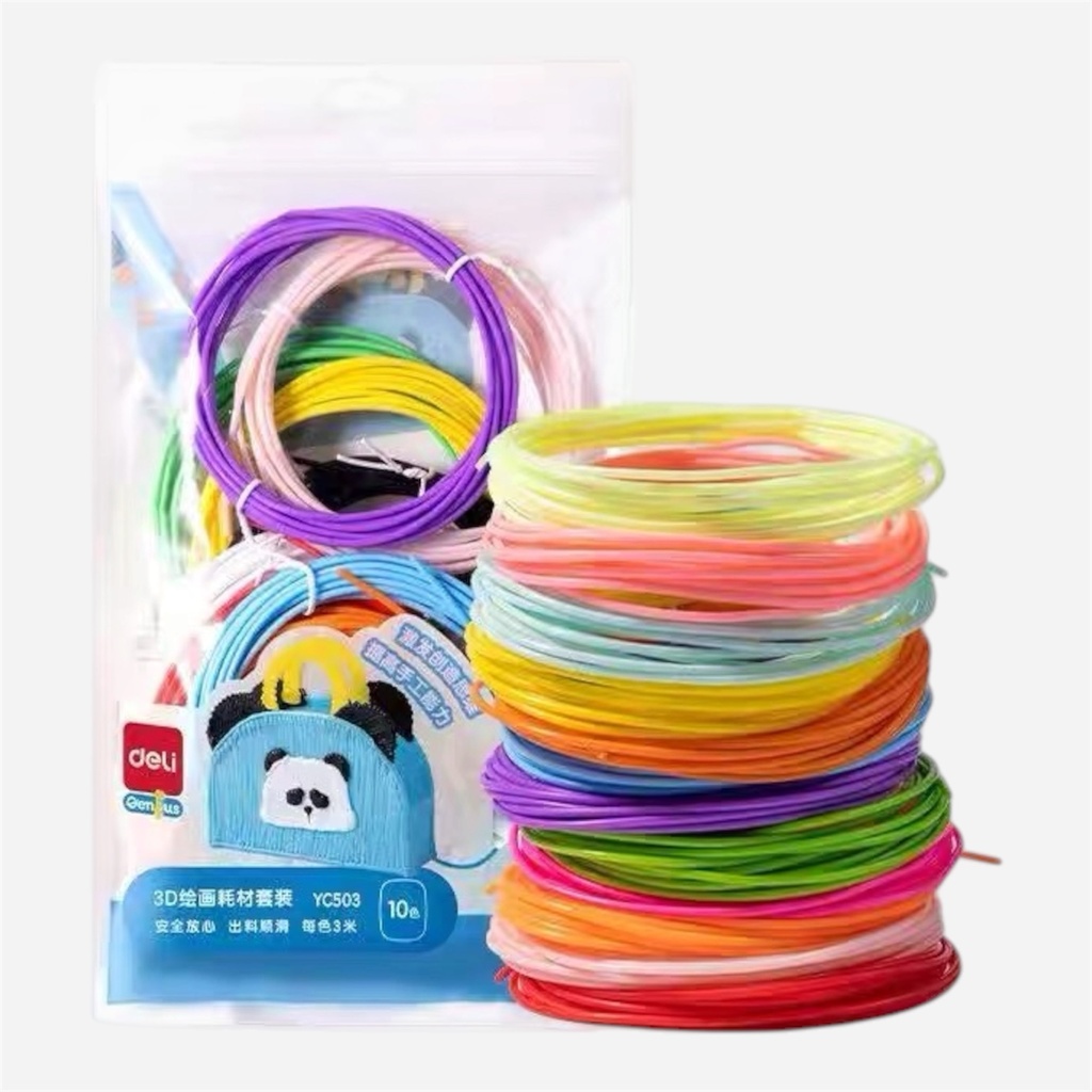 DELI 3D Drawing Filament 1.75mm x 3m Set x 10