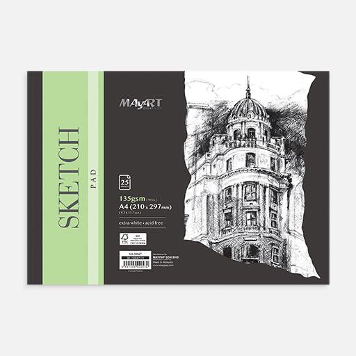 MAYART Sketch Paper Pad 135gsm A4 x 25