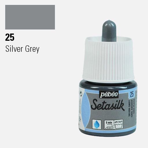 PEBEO Setasilk Paint 45ml Silver Grey
