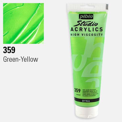 PEBEO Studio Acrylic 250ml 359 Iridescent Green-Yellow