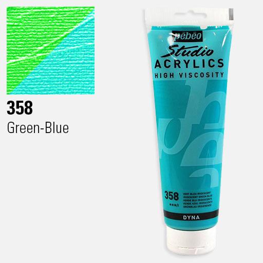 PEBEO Studio Acrylic 250ml Iridescent Green-Blue