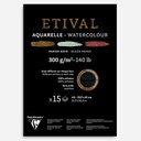 CLAIREFONTAINE Etival Black Mixed Media Paper Pad 300gsm A3 x 15