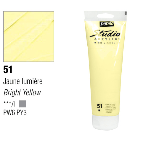 PEBEO Studio Acrylic 100ml 51 Bright Yellow