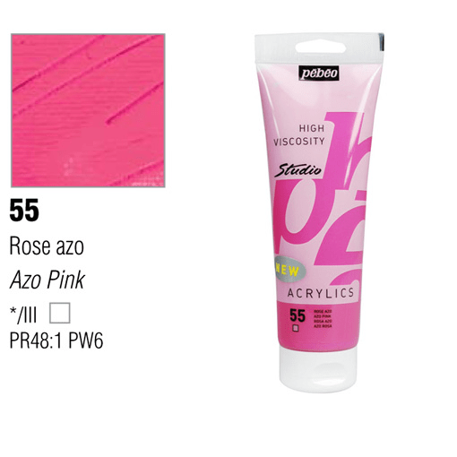 PEBEO Studio Acrylic 100ml 55 Azo Pink
