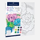 FABER-CASTELL Paint By Number Watercolor Canvas 12” x 12” Succulents
