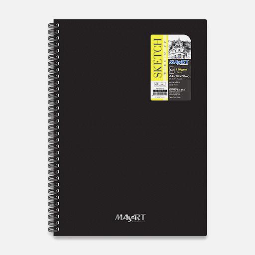MAYART Sketch Paper PP Perforated Spiral Book 110gsm A4+ x 60