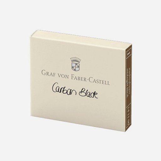 FABER-CASTELL Ink Cartridge x 6 Carbon Black