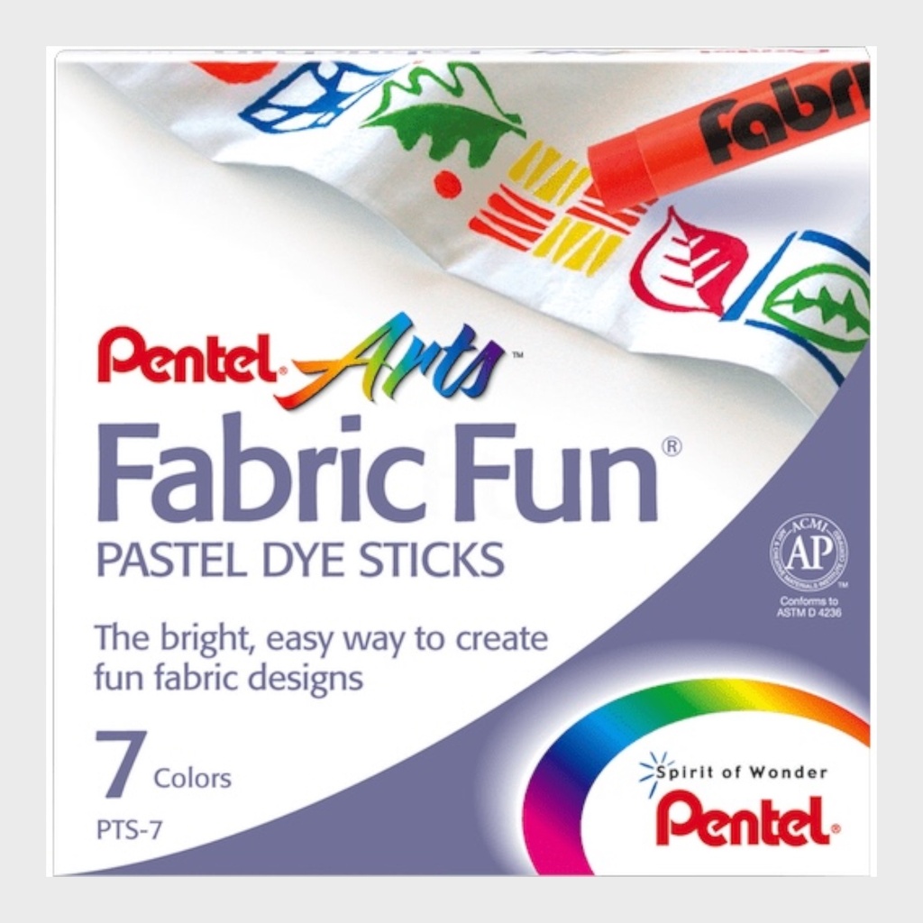 PENTEL Fabric Fun Pastel Dye Stick Set x 7