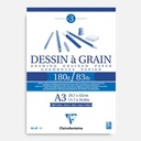 CLAIREFONTAINE Grain Drawing Paper Pad 180gsm A3 x 30